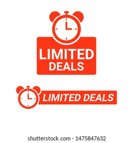 Flash Deals Limited Time Deals Sale Icons Labels Flat Design Vector