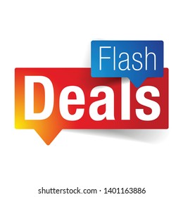 Flash Deals speech bubble label vector