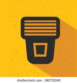 Flash design on yellow background,retro yellow background,clean vector