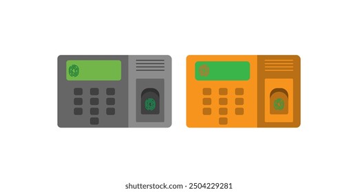 Flash Design style the access control machine or time the attendance machine with access is fail on screen ,vector design Element illustration