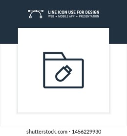 flash disk backup folder icon design vector illustration