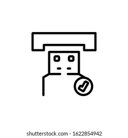 flash disk detect icon design line style. Perfect for application, web, logo and presentation template