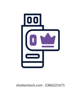 flash disk dual tone icon. vector icon for your website, mobile, presentation, and logo design.