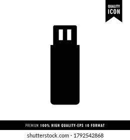 Flash disk Flat Design. Isolated illustration Eps 10. 
Perfect For Website Design, vector icon black color of 
flat simple icon.UI Essentials Kit illustration vector 
of mobile application development