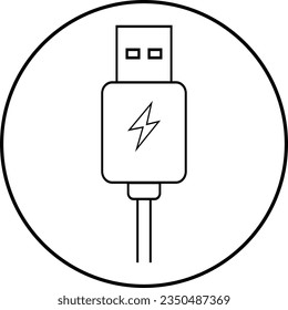 Flash disk icon computer connect with usb on style vector gray flat