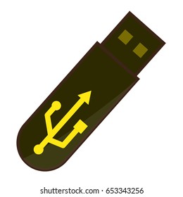 flash disk icon flat color