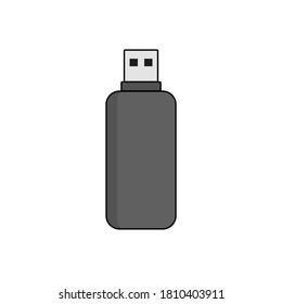 Flash disk icon, flash disk icon illustration, data storage device, computer data storage device, vector illustration