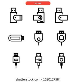 flash disk icon isolated sign symbol vector illustration - Collection of high quality black style vector icons
