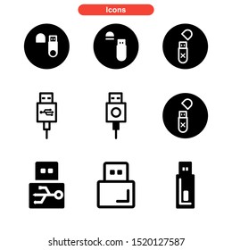 flash disk icon isolated sign symbol vector illustration - Collection of high quality black style vector icons
