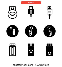 flash disk icon isolated sign symbol vector illustration - Collection of high quality black style vector icons
