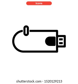 flash disk icon isolated sign symbol vector illustration - high quality black style vector icons

