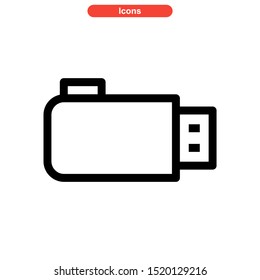 flash disk icon isolated sign symbol vector illustration - high quality black style vector icons

