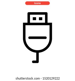 flash disk icon isolated sign symbol vector illustration - high quality black style vector icons
