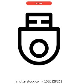 flash disk icon isolated sign symbol vector illustration - high quality black style vector icons
