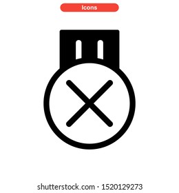 flash disk icon isolated sign symbol vector illustration - high quality black style vector icons
