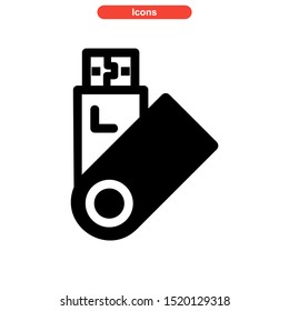 flash disk icon isolated sign symbol vector illustration - high quality black style vector icons
