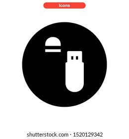 flash disk icon isolated sign symbol vector illustration - high quality black style vector icons
