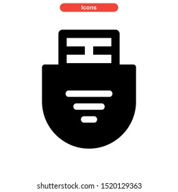 flash disk icon isolated sign symbol vector illustration - high quality black style vector icons
