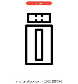 flash disk icon isolated sign symbol vector illustration - high quality black style vector icons
