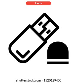 flash disk icon isolated sign symbol vector illustration - high quality black style vector icons
