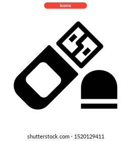 flash disk icon isolated sign symbol vector illustration - high quality black style vector icons
