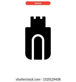 flash disk icon isolated sign symbol vector illustration - high quality black style vector icons
