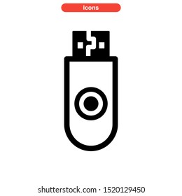 flash disk icon isolated sign symbol vector illustration - high quality black style vector icons
