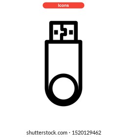 flash disk icon isolated sign symbol vector illustration - high quality black style vector icons
