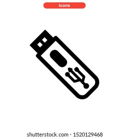 flash disk icon isolated sign symbol vector illustration - high quality black style vector icons

