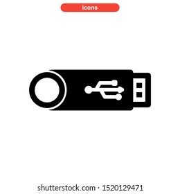 flash disk icon isolated sign symbol vector illustration - high quality black style vector icons
