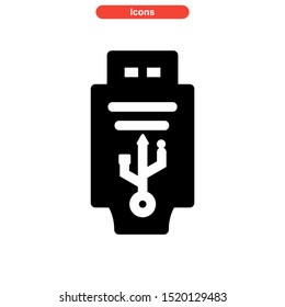 flash disk icon isolated sign symbol vector illustration - high quality black style vector icons

