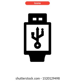flash disk icon isolated sign symbol vector illustration - high quality black style vector icons
