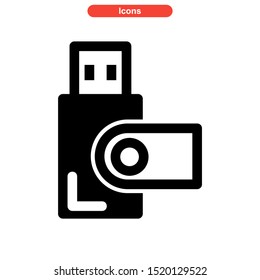 flash disk icon isolated sign symbol vector illustration - high quality black style vector icons
