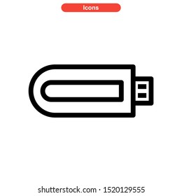 flash disk icon isolated sign symbol vector illustration - high quality black style vector icons
