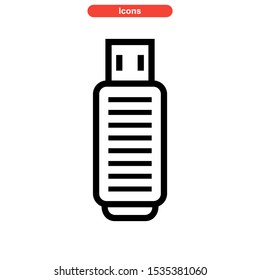 flash disk icon isolated sign symbol vector illustration - high quality black style vector icons
