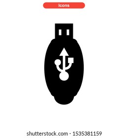 flash disk icon isolated sign symbol vector illustration - high quality black style vector icons
