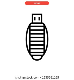 flash disk icon isolated sign symbol vector illustration - high quality black style vector icons

