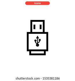 flash disk icon isolated sign symbol vector illustration - high quality black style vector icons
