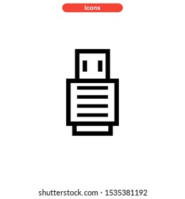 flash disk icon isolated sign symbol vector illustration - high quality black style vector icons
