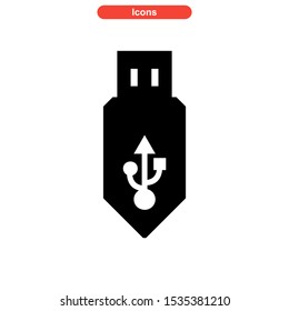 flash disk icon isolated sign symbol vector illustration - high quality black style vector icons
