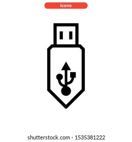 flash disk icon isolated sign symbol vector illustration - high quality black style vector icons
