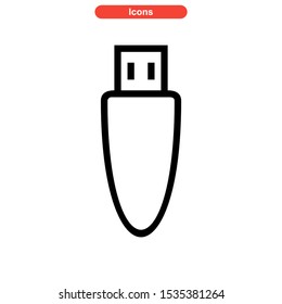 flash disk icon isolated sign symbol vector illustration - high quality black style vector icons
