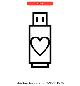 flash disk icon isolated sign symbol vector illustration - high quality black style vector icons
