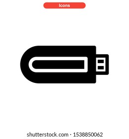 flash disk icon isolated sign symbol vector illustration - high quality black style vector icons
