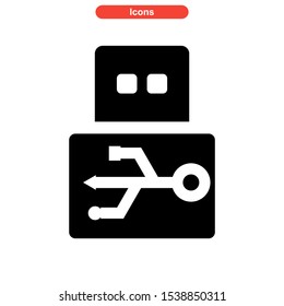 flash disk icon isolated sign symbol vector illustration - high quality black style vector icons
