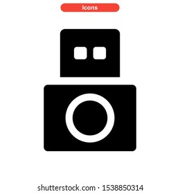 flash disk icon isolated sign symbol vector illustration - high quality black style vector icons
