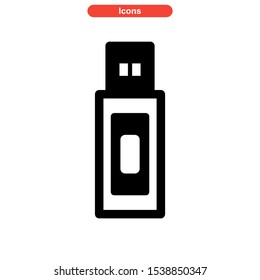 flash disk icon isolated sign symbol vector illustration - high quality black style vector icons
