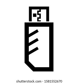 flash disk icon isolated sign symbol vector illustration - high quality black style vector icons
