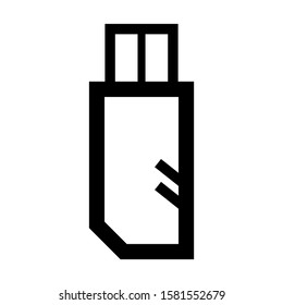 flash disk icon isolated sign symbol vector illustration - high quality black style vector icons
