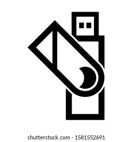 flash disk icon isolated sign symbol vector illustration - high quality black style vector icons
